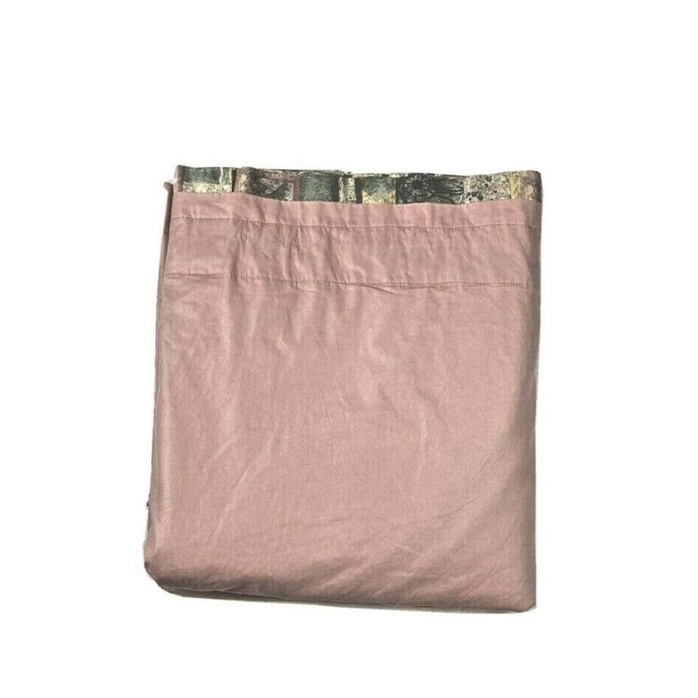 Single Custom Curtain Vintage 70s Pink peek a boo drape panel mauve